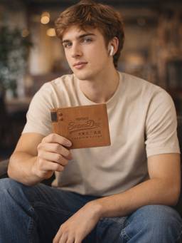 Superdry - Men's Tan Witham Leather Zipper Coin Pocket Wallet