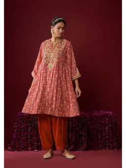Sheetal Batra - Rasha Deep Red Short Kurta with Salwar