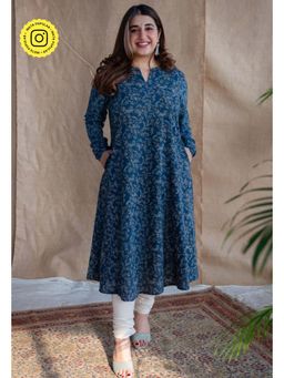 The Indian Ethnic Co. - Ajrakh Cotton Kali Kurta