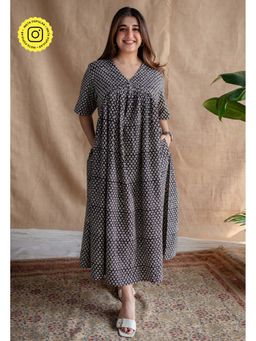 The Indian Ethnic Co. - Black Fakira Mul Dress