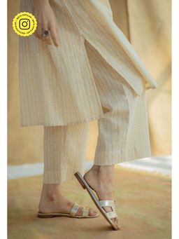 The Indian Ethnic Co. - Straight Hand Block Printed Slub Cotton Pant