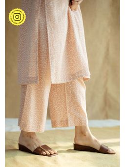 The Indian Ethnic Co. - Straight Hand Block Printed Slub Cotton Pant
