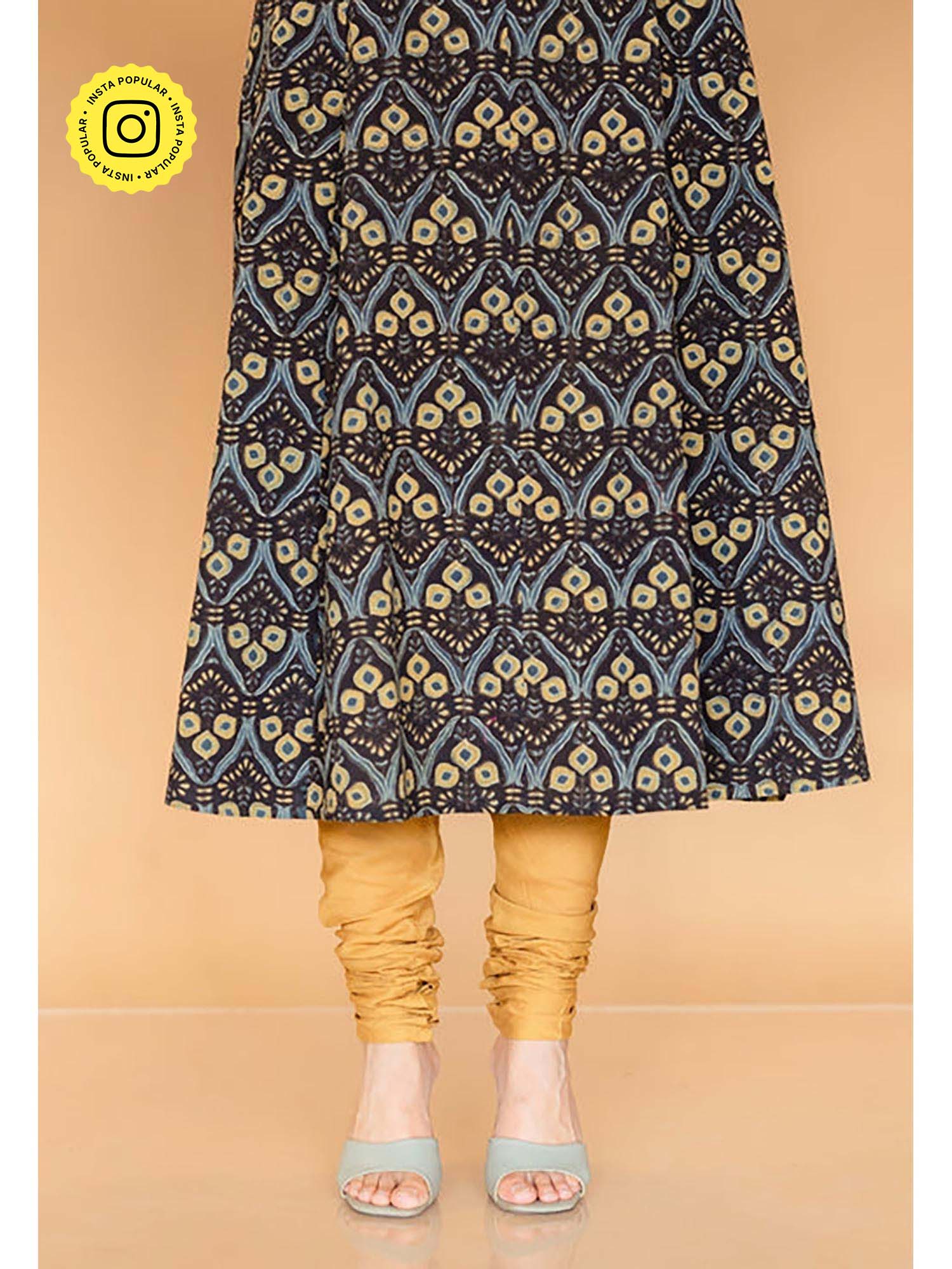 Miral Yellow Solid Slub Cotton Churidar-picture-17