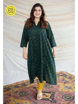 The Indian Ethnic Co. - Malika Slub Cotton Kali Kurta