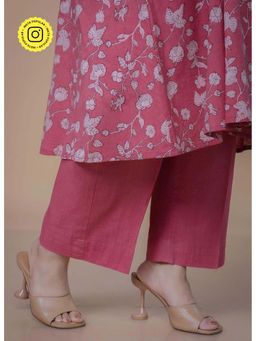 The Indian Ethnic Co. - Pink Pure Cotton Solid Pant