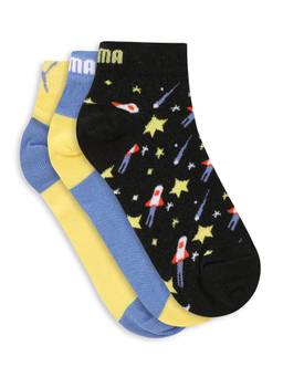 Puma - Spaceship Quarter 3P Kids Multi-Color Socks (Pack of 3)