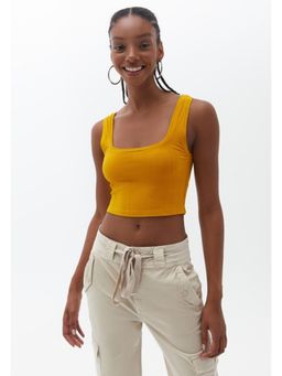 OXXO - Golden Yellow Solid-plain Skinny Tops