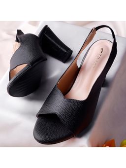 TRASE - Womens Black Stylish Sandal Heels