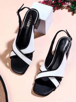 TRASE - Womens Black Stylish and Comfortable Block Heels