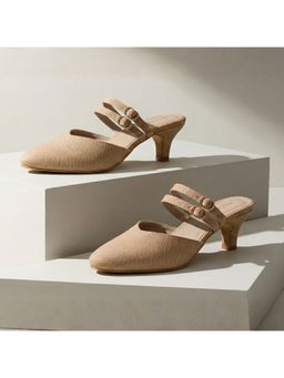 TRASE - Womens Beige Pointed Toe Stylish Heels