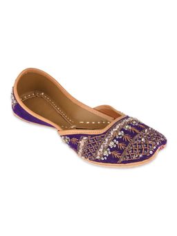 Desi Colour - The Mehar Collection Purple Zarya Celeste Juttis