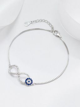 Zavya - Infinity Evil Eye 925 Silver Bracelet
