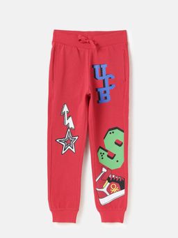 United Colors of Benetton - Red Graphic Regular Fit Joggers