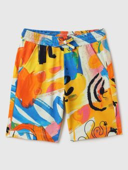 United Colors of Benetton - Multi-Color Printed Regular Fit Shorts