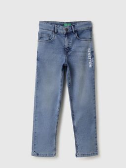 United Colors of Benetton - Blue Solid Straight Fit Jeans