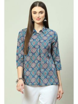 Biba - Women Blue Printed Shirt