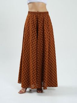 Cyan - Brown Lurex Palazzo