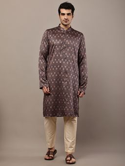 MULTI SHADES - Navy Blue Regular Printed Kurta