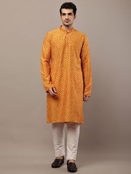 MULTI SHADES - Mustard Regular Printed Kurta
