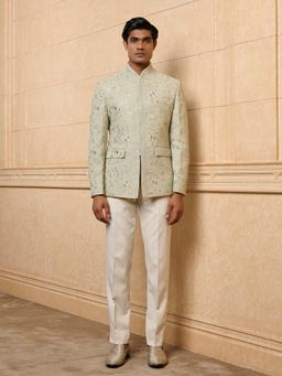 TASVA - Cream Embroidered Bandhgala Set