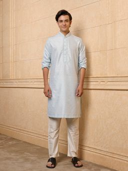 TASVA - Light Blue Embroidered Kurta with Pant