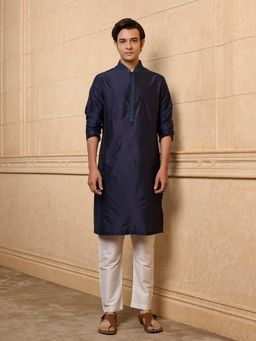 TASVA - Classic Navy Blue Kurta with Pant