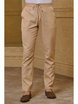 TASVA - Beige Solid Regular Fit Pant