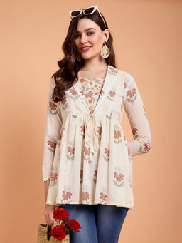 Atha Fashion - Sunrise Meadow Jacket Peplum Kurti