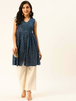 Atha Fashion - Indigo Leela Printed Kurti