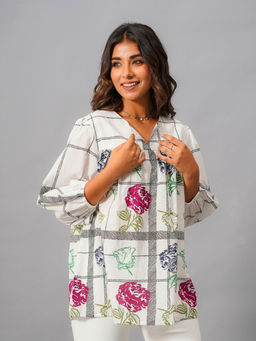 Atha Fashion - Rosevale Bloom Printed Kurti