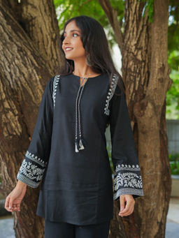 Atha Fashion - Misty Melody Kurti - Black