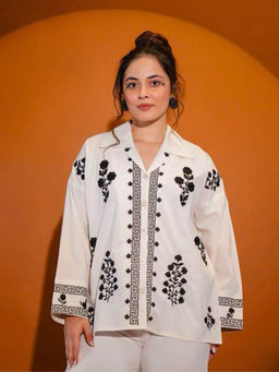 Atha Fashion - Athenas Bloom Short Shirt - White