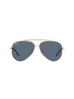 Ray-Ban - Reverse Collection - Rosegold Sunglasses ( 0RBR0101S92023A62 - Pilot - Gold - Blue Lens )