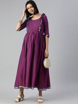 Swishchick - Maternity Midi Dress with Concealed Feeding Zip