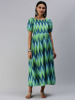 Swishchick - Multi-Colour Maternity Dress with Concealed Feeding Zip