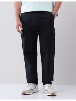 AD By Arvind - Blue Urban Pause Relaxed Tapered Cargo