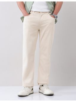 AD By Arvind - White Urban Pause Comfort Straight Fit Jeans
