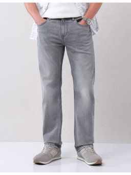 AD By Arvind - Grey Urban Pause Comfort Straight Fit Jeans