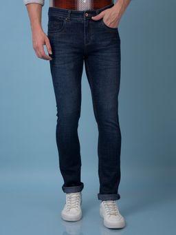 CRIMSOUNE CLUB - Men's Navy Blue Jeans