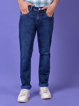 CRIMSOUNE CLUB - Men's Navy Blue Jeans