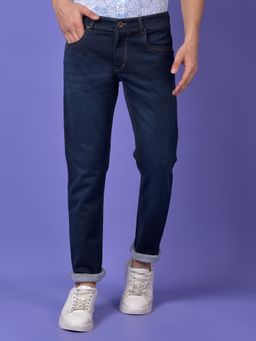 CRIMSOUNE CLUB - Men's Navy Blue Jeans