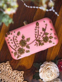 NR by Nidhi Rathi - Embellished Pink Clutch