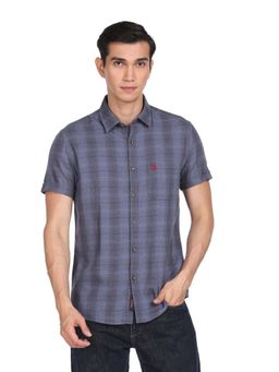 U.S. Polo Assn. Denim Co. - Men Blue Cotton Weave Casual Shirt