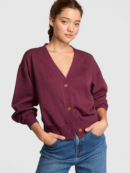 Victoria's Secret - Pink Ivy Fleece Purple Cropped Cardigan