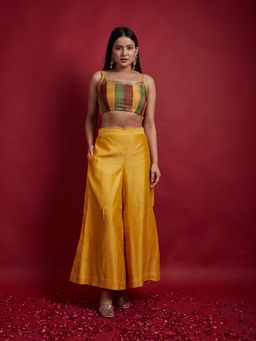 Vinusto - Multi Colored Crop Top with Wide Palazzo (Set of 2)