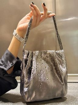 ETCETERA - Symphony Satin Grey Shimmer Mini Batuas