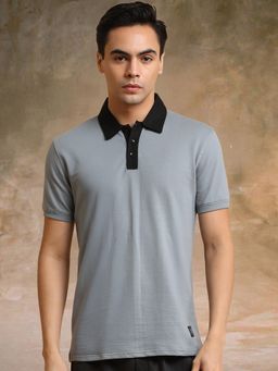MANIAC - Mens Solid Polo Neck Full Sleeve Cotton Polo T-Shirt