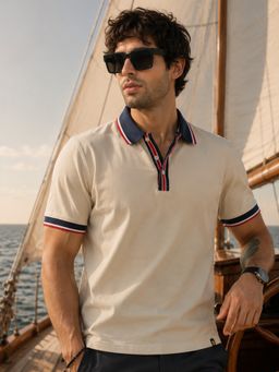 MANIAC - Men Half Sleeve Cotton Polo T-Shirt