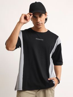MANIAC - Men Round Neck Black T-Shirt