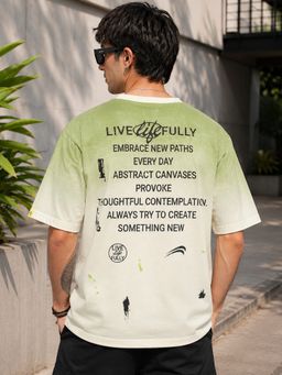 MANIAC - Men Typography Printed Round Neck T-Shirt